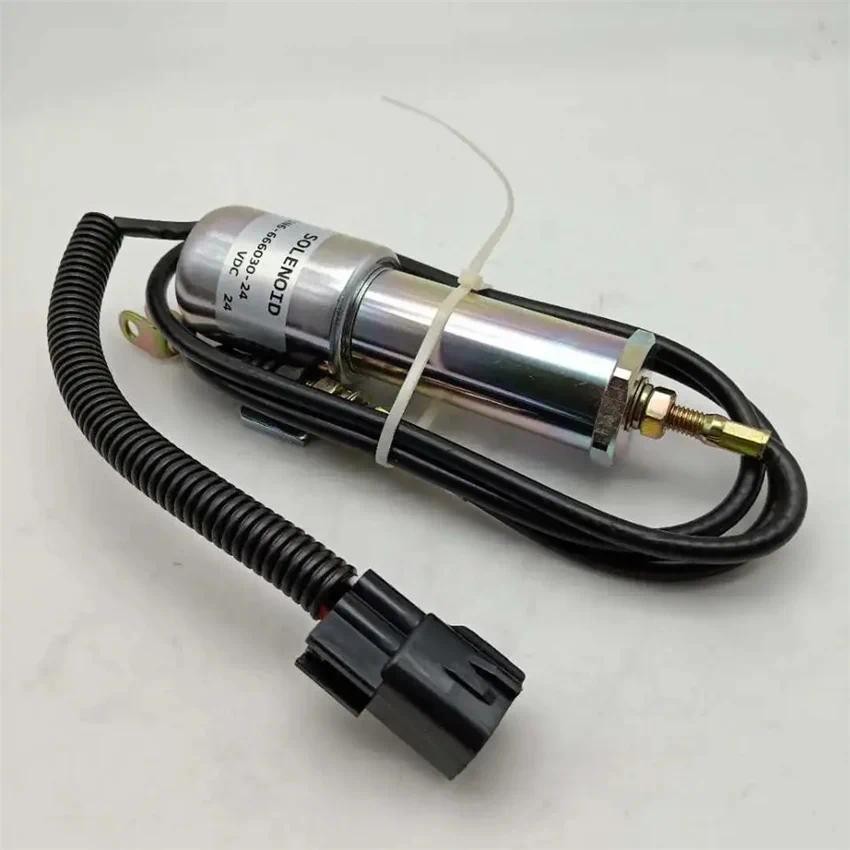 รถขุดหยุดโซลินอยด์ปิดโซลินอยด์ 24V R210 R215 DH220-5 11N6-66030-24 R210-5 R210-7 11E1-60100 R335LC-7