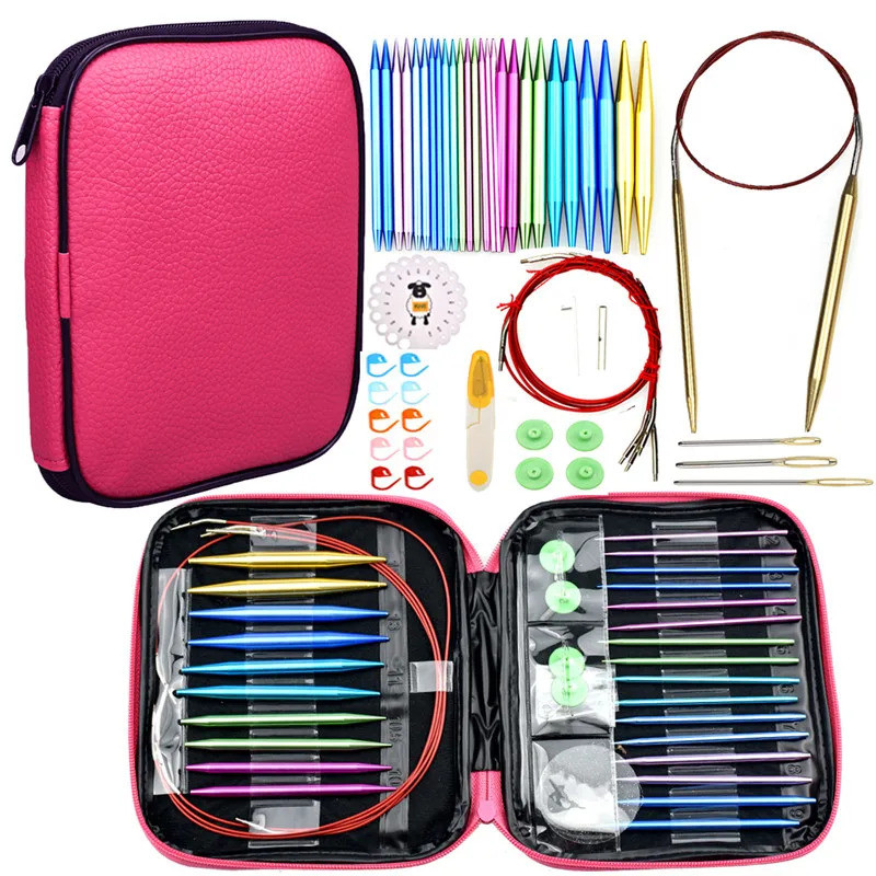 Crochet Needles Circular Knitting Needles Set   for Crochet Yarn Knitting Accessories Kit for Beginn