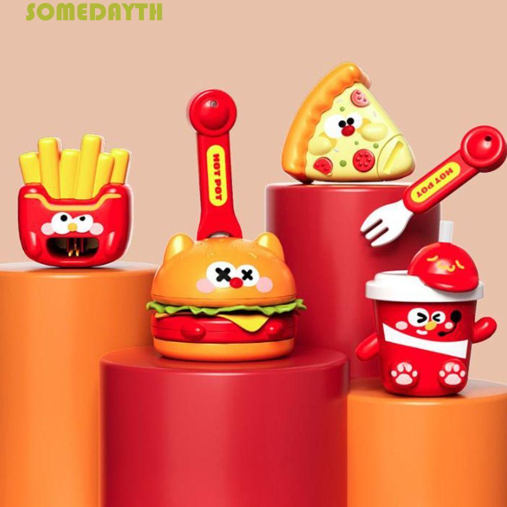 SOMEDAY French Fries Pudding Toy, อาหารบทบาทเล่น Hamburg Pudding Set Feeding Toy, จําลองแปลกใหม่แกล้