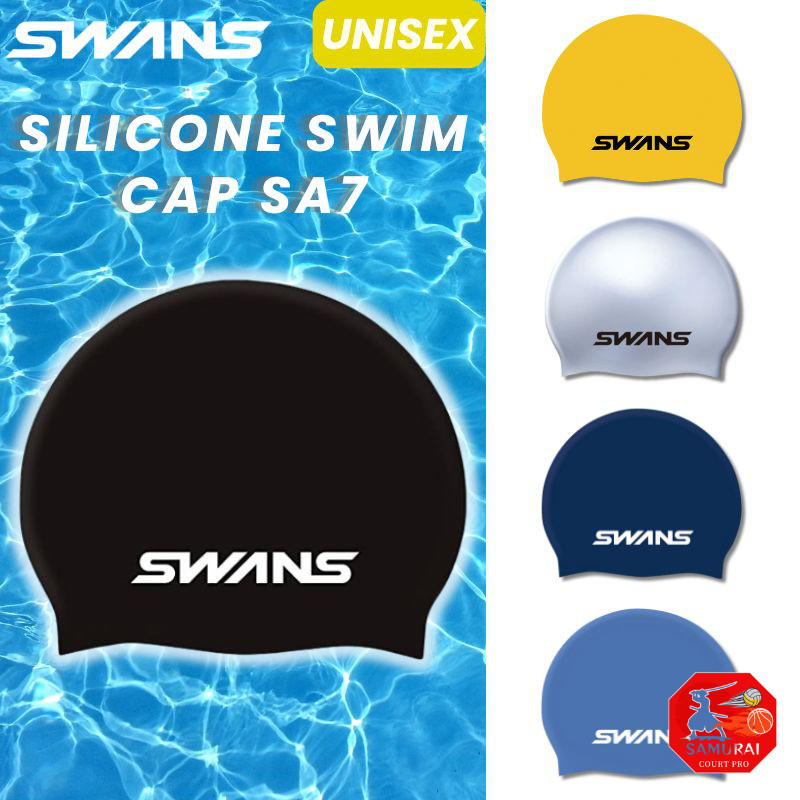 SWANS Swim Cap, Silicone Swim Cap SA7