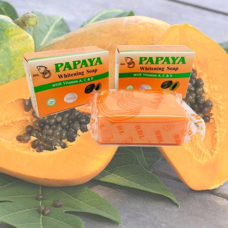 NEW VIRAL Papaya Essence ปรับปรุง Vitamin-C Moisturizer day+night Papaya WhiteningSoap RD....