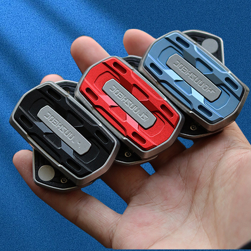 Tuning Fork edc Push Card Infinite Position Snap Coin Fidget Spinner Black Technology Stress Relief 