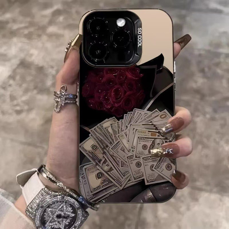 Rose Dollar เหมาะสําหรับเคสโทรศัพท์ Apple 16Pro iPhone15Pro14 พรีเมี่ยม13172026.1.29