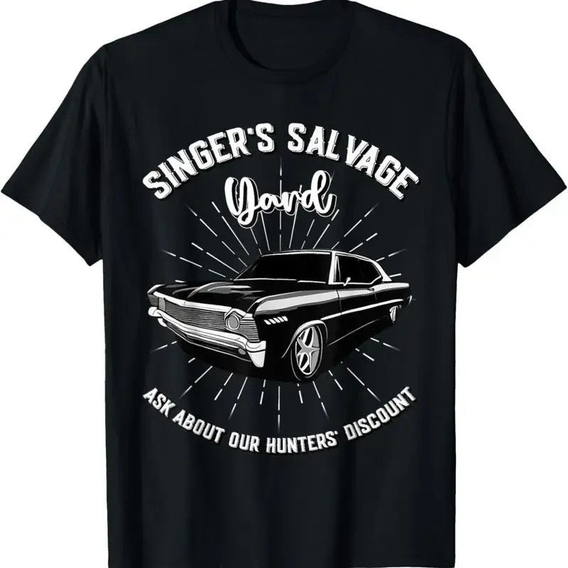 นักร้อง Salvage Yard Hunters เสื้อยืดส่วนลดตลก Spn