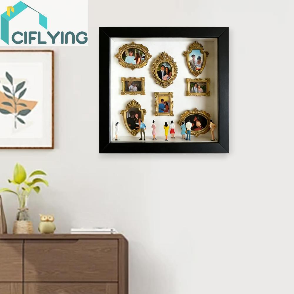 DIY Mini Museum Silhouette Box Frame Silhouette Box for Anniversary Wedding Gift [Ciflying.th]