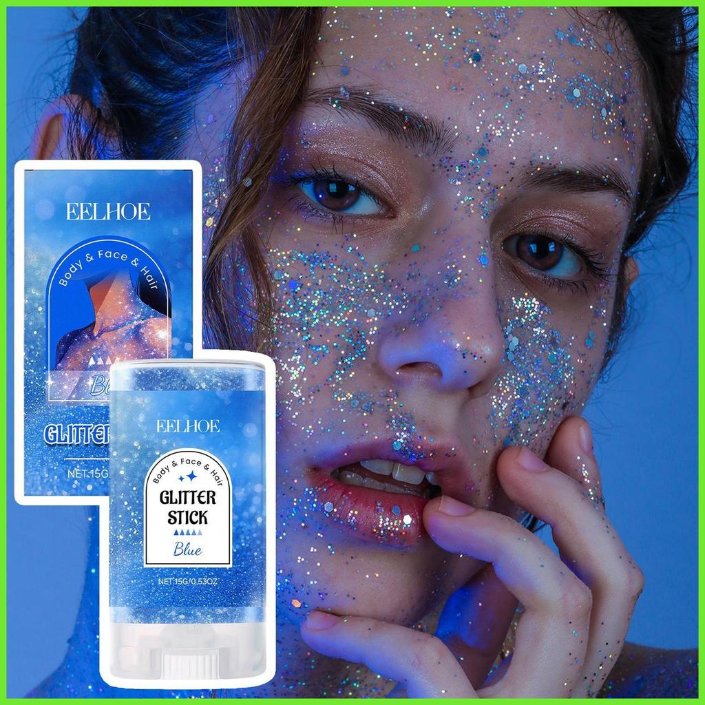 Glitter Stick 15g Long Lasting Party Body แต่งหน้า Shimmer Face Glitter Stick สําหรับดวงตาเครื่องแต่