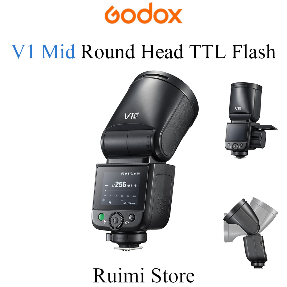 Godox V1 Mid Round Head High-Speed TTL Camera Flash Portable External Shooting Flash Light