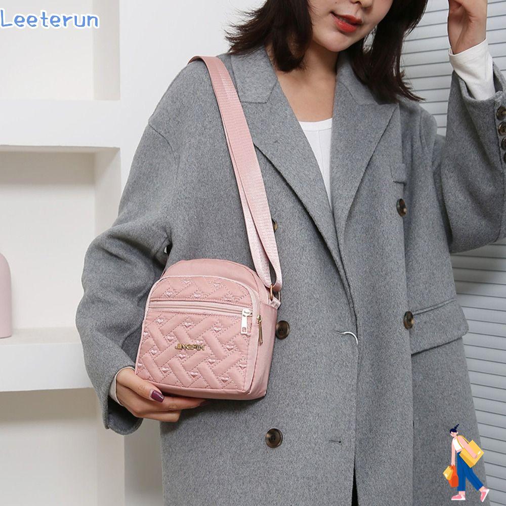 Leeterun Messengers Bag, Crossbody Multifunctional Small Square Bags, Nylon Multi-Channel Mobile Pho