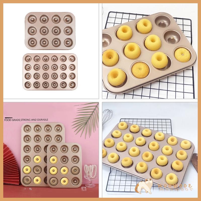 WOW 12 24 Cavity Doughnuts Baking Pans ไม่ติดเค้กถาดอบ Doughnuts Bakeware ถาด