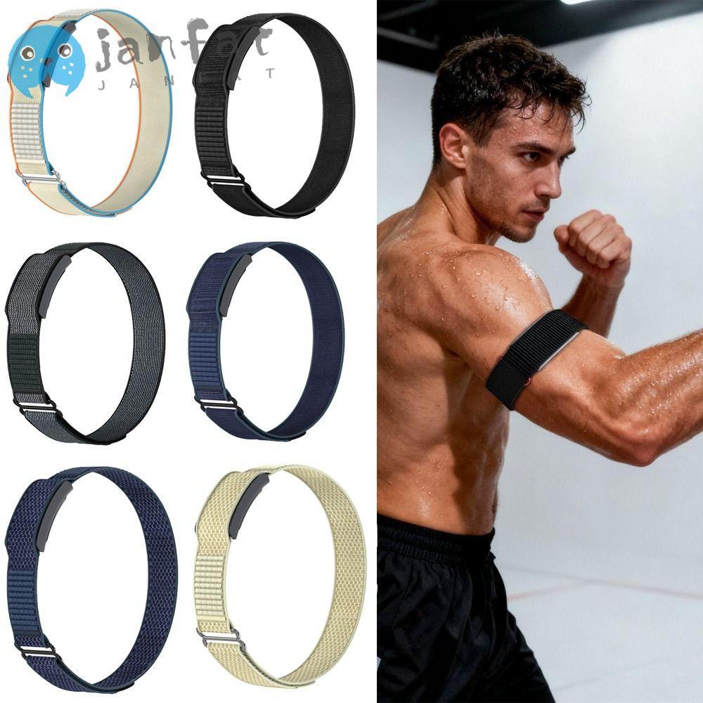 JANFAT Fitness Tracker Arm Band, การออกแบบห่วงปรับได้ Sport Band Bicep Band, Breathable Nylon Replac