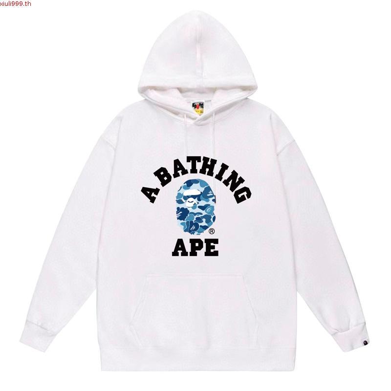BAPE🇯🇵 พร้อมส่ง/เสื้อฮู้ด BAPE เสื้อฮู้ดทรงหลวมพิมพ์ลายหัวลิง