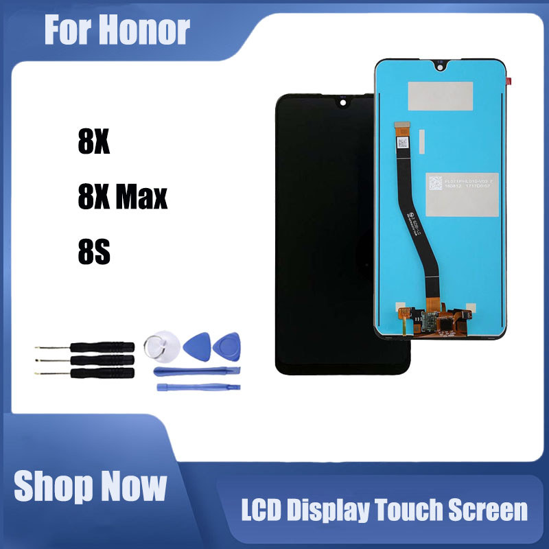 สําหรับ Honor 8X 8X Max 8S จอแสดงผล LCD เปลี่ยนหน้าจอสัมผัส