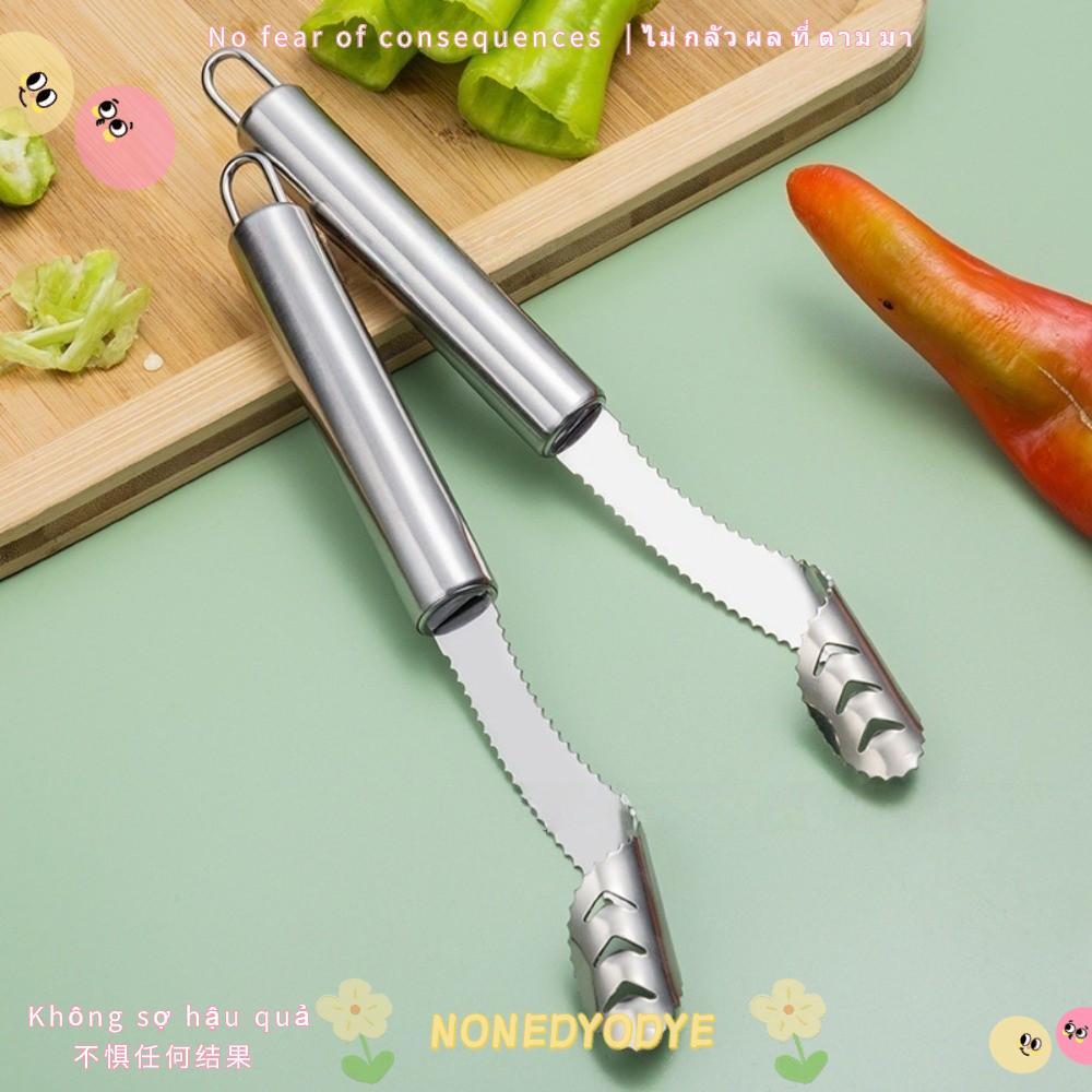 NONGYODYE Jalapeno Corer Remover, การประมวลผลผักสแตนเลส Pepper Corer Remover, มัลติฟังก์ชั่นหยัก Sli