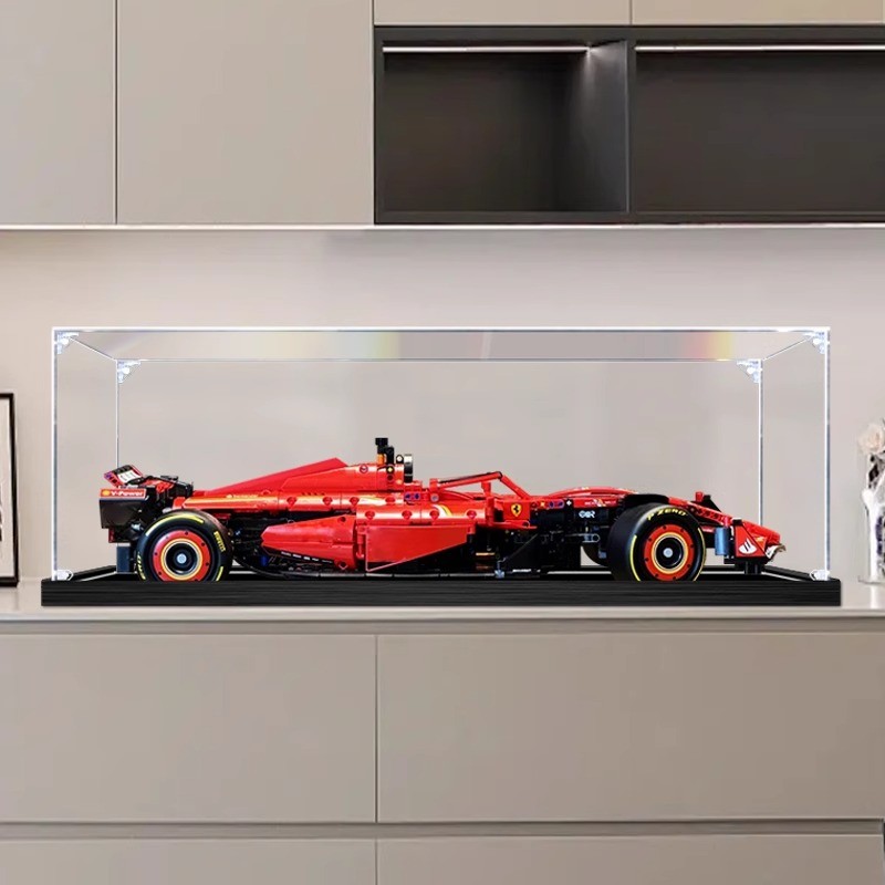 เคสจอแสดงผลอะคริลิคใสสําหรับ Lego 42207 Ferrari SF-24 F1 ตู้โชว์รถสะสม