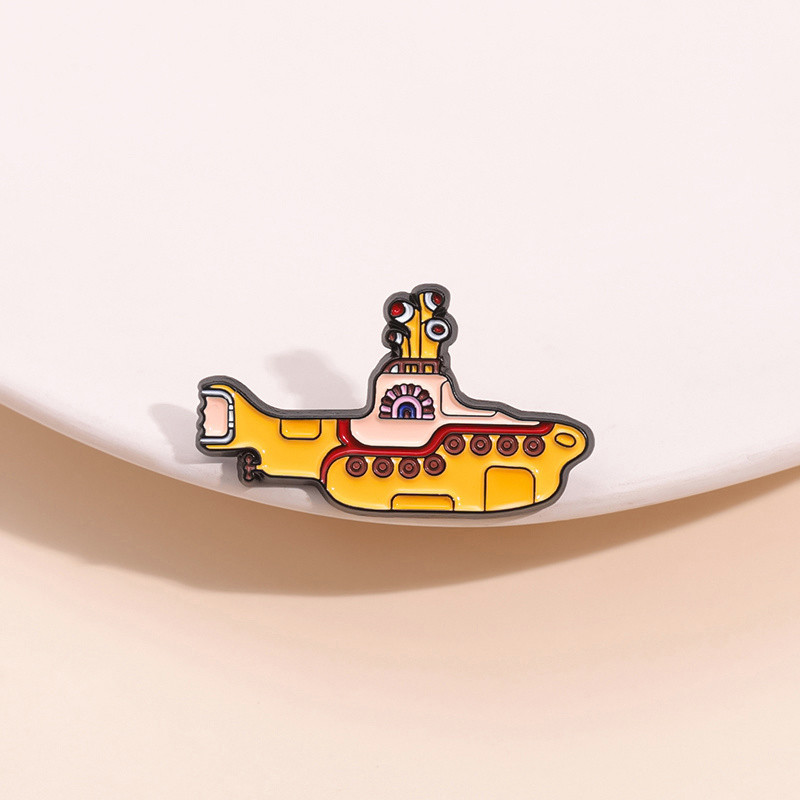 Beatles Rock Band เคลือบ Pin สีเหลือง Submarine เข ็ มกลัดเพลงโลหะ Badge กระเป ๋ าอุปกรณ ์ เสริมเครื ่ องประดับของขวัญ