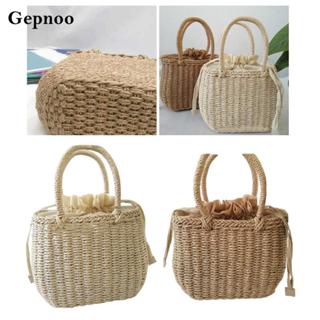 [Gepnoo] กระเป๋าถือสไตล์โบฮีเมียน ทำจากผ้าทอมือ สไตล์สบาย ๆ …