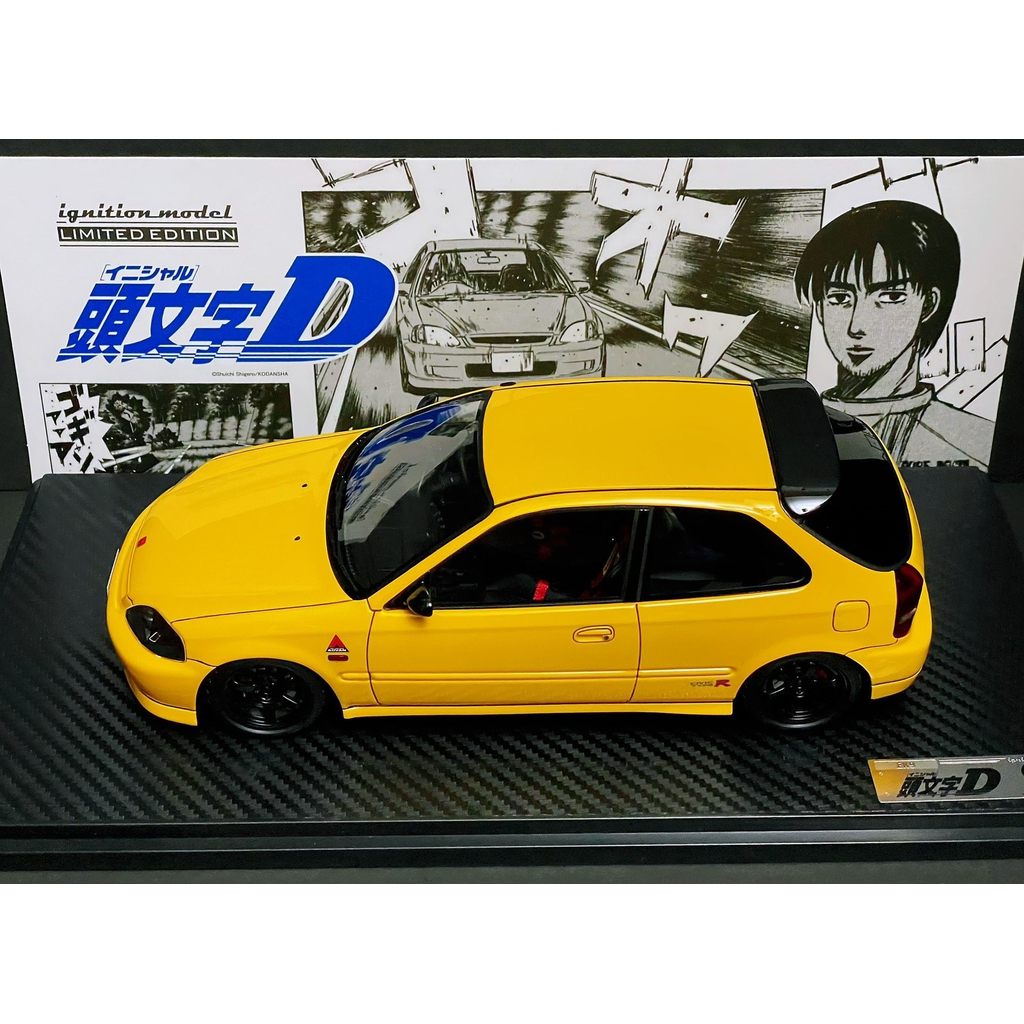 1/18 Initial D IG Honda CIVIC EK9 TYPE R Omiya Erhui เวอร์ชันการ์ตูน เฉพาะในอินเทอร์เน็ตเท่านั้น
