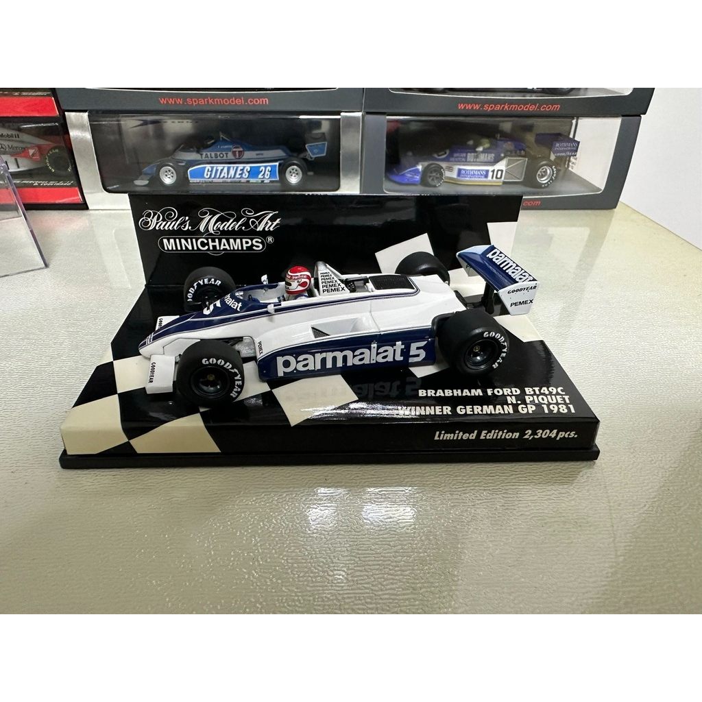 Minichamps/Mini Cut 1/43 Brabham Brabham Ford BT49C 1981 German Grand Prize Championship Nelson Piqu