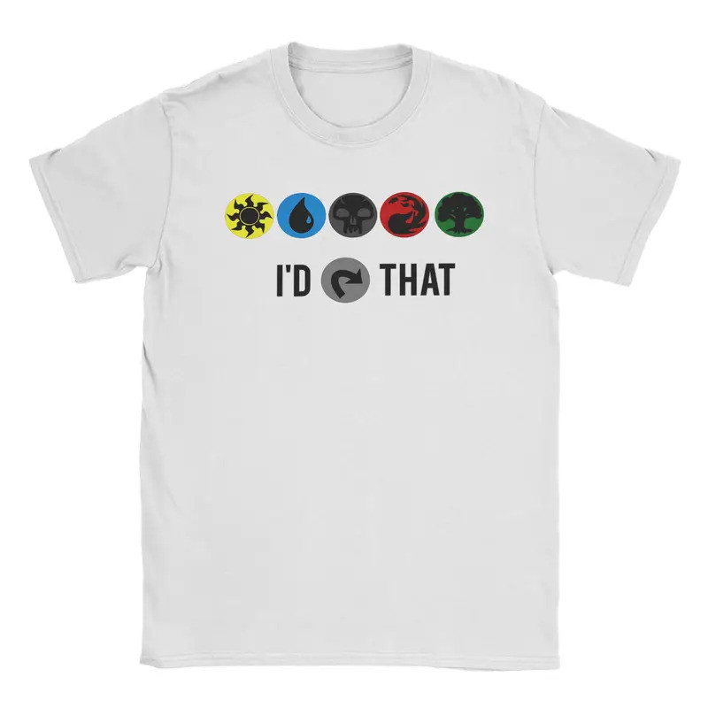 เสื้อยืด Magic the Game I'd Tap That สำหรับผู้ชาย สไตล์ Y2K เรโทร ผ้าฝ้าย คอกลม เสื้อยืดยอดนิยม ทรงห