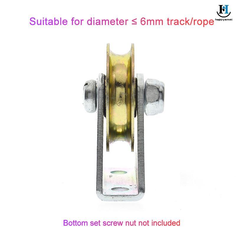 [GA] 1Set Braet Pulley 6mm Wire Rope Pulley Fixed Roller Over-line ล้อท่องเที่ยวล้อ U ล้อ 6.4*32*8 [