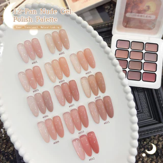 MORDDA-แฟชั่นเจลทาเล็บสีชมพูชุด 12 สีเหมาะสําหรับร้านทําเล็บและของใช้ประจําวัน