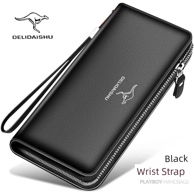 bester brand กระเป๋ (Forever young) กระเป๋าสตางค์หนังผู้ชายแบบจิงโจ้ ดีไซน์ซิปรองเท้า