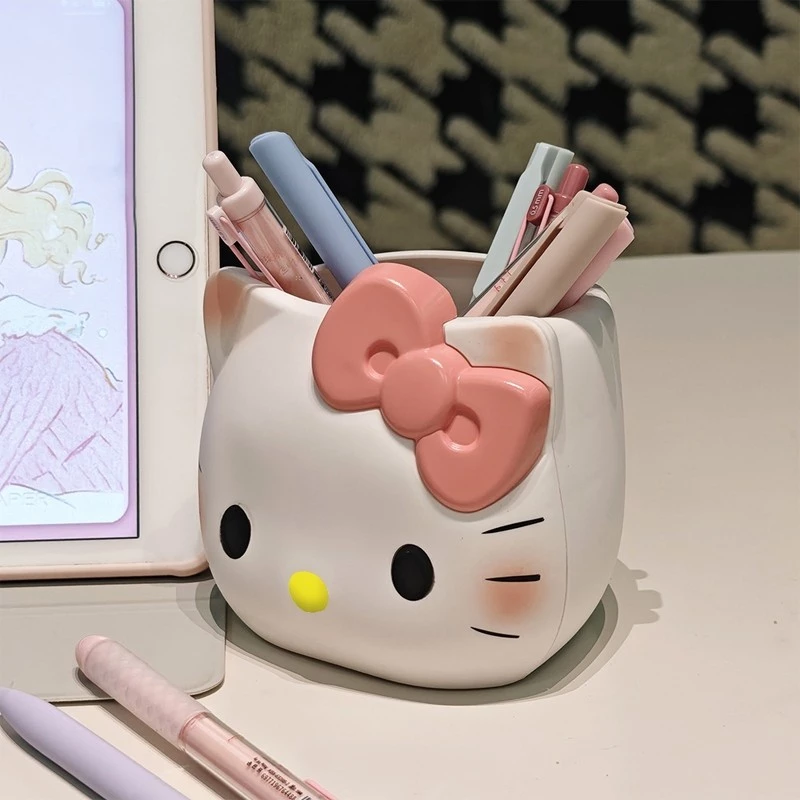 ที่ใส่ปากกา ที่ใส่แปรงแต่งหน้า ลายคิตตี้ กล่องเก็บของตั้งโต๊ะ การ์ตูน น่ารัก สำหรับนักเรียน ของขวัญ thumbnail 4