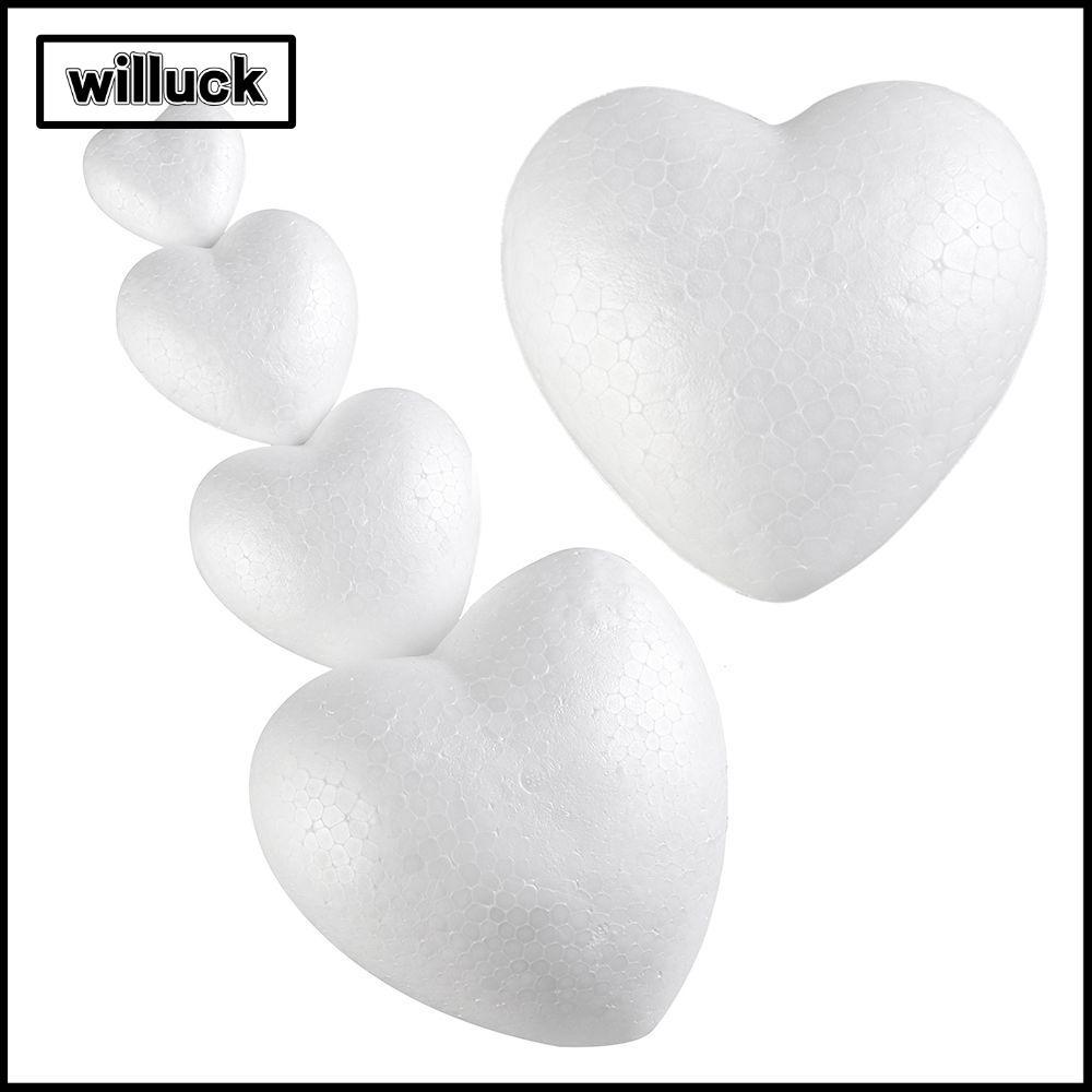 WILLUCK 6/8.5/10/15 ซม.ลูกบอลงานฝีมือสีขาว DIY Modelling Polystyrene ตกแต่งงานแต่งงานโฟม