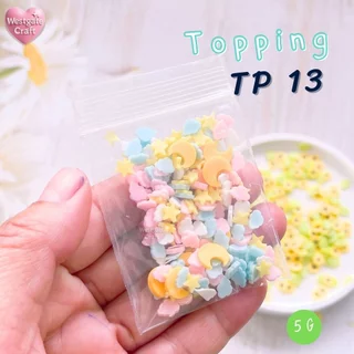 ท็อปปิ้ง คละเมฆ พระจันทร์ และดาว Topping TP 13 Mix 5 กรัม
