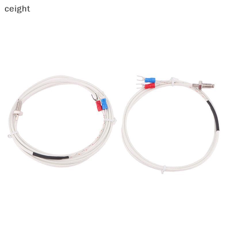 [ceight] สายเทอร์โมคัปเปิล K-Type M6 1M/2M, 0-800°เซ็นเซอร์ C สําหรับ REX-C100 TH