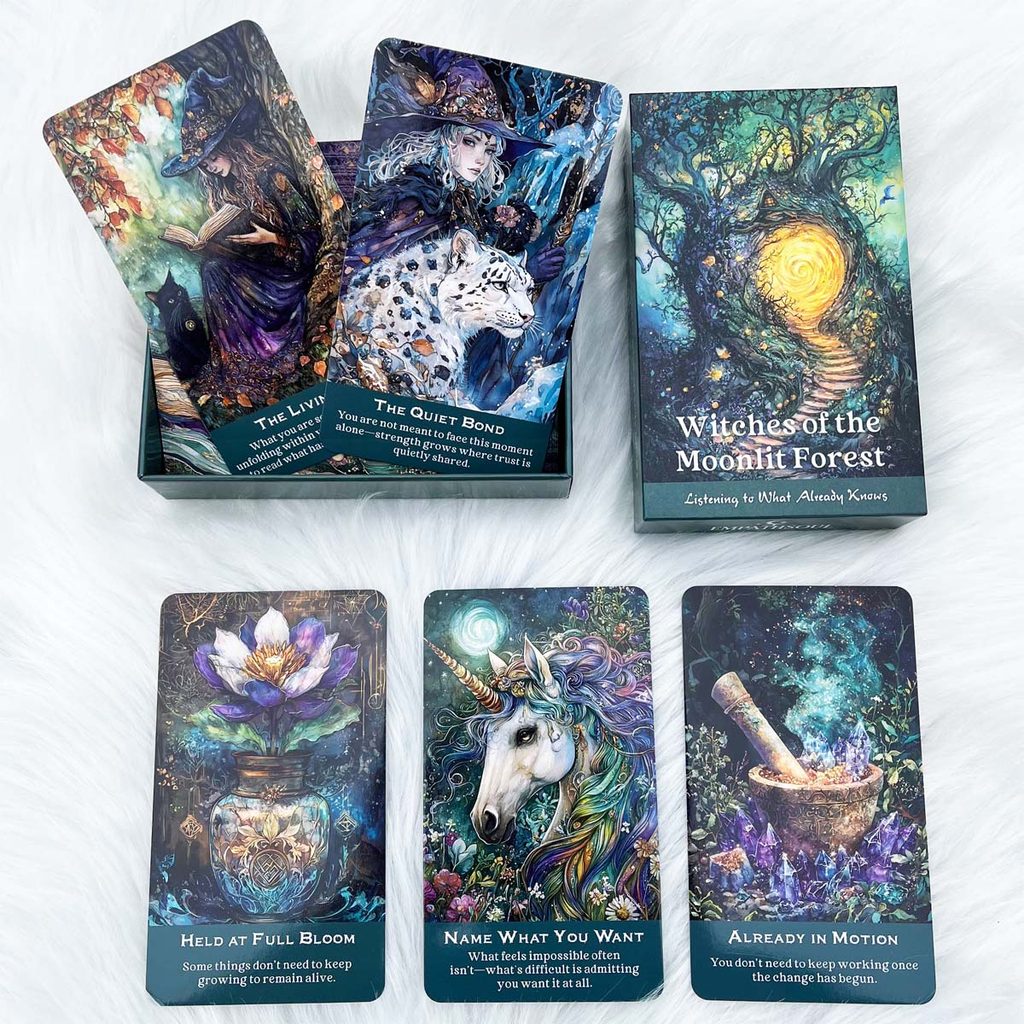 54 ชิ้น 13x8 ซม. Witches Of The Moonlit Forest Oracle ฟัง รูปที่ 5