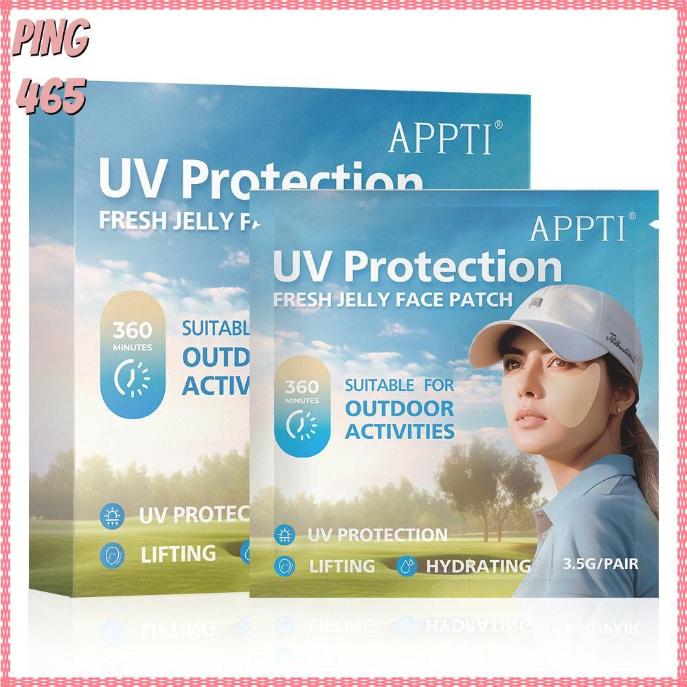 PINGD แผ่นแปะกันแดด กันฝ้า จากเกาหลี UPF50+ ป้องกัน UV 98.4% เย็นสุดด้วย Hydrogel กอล์ฟ/แผ่นแปะหน้ากันแดดป้องกันรังสียูวี นำเข้าจากเกาหลี