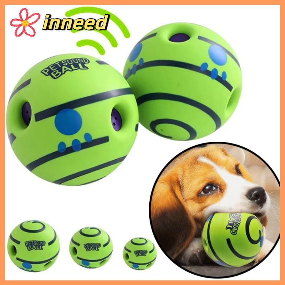 INNEED Wobble Wag Giggle Ball, ตลกปลอดสารพิษของเล่นสุนัข, Pet Squeakers ไม่มีแบตเตอรี่ที่ต้องการ Rol