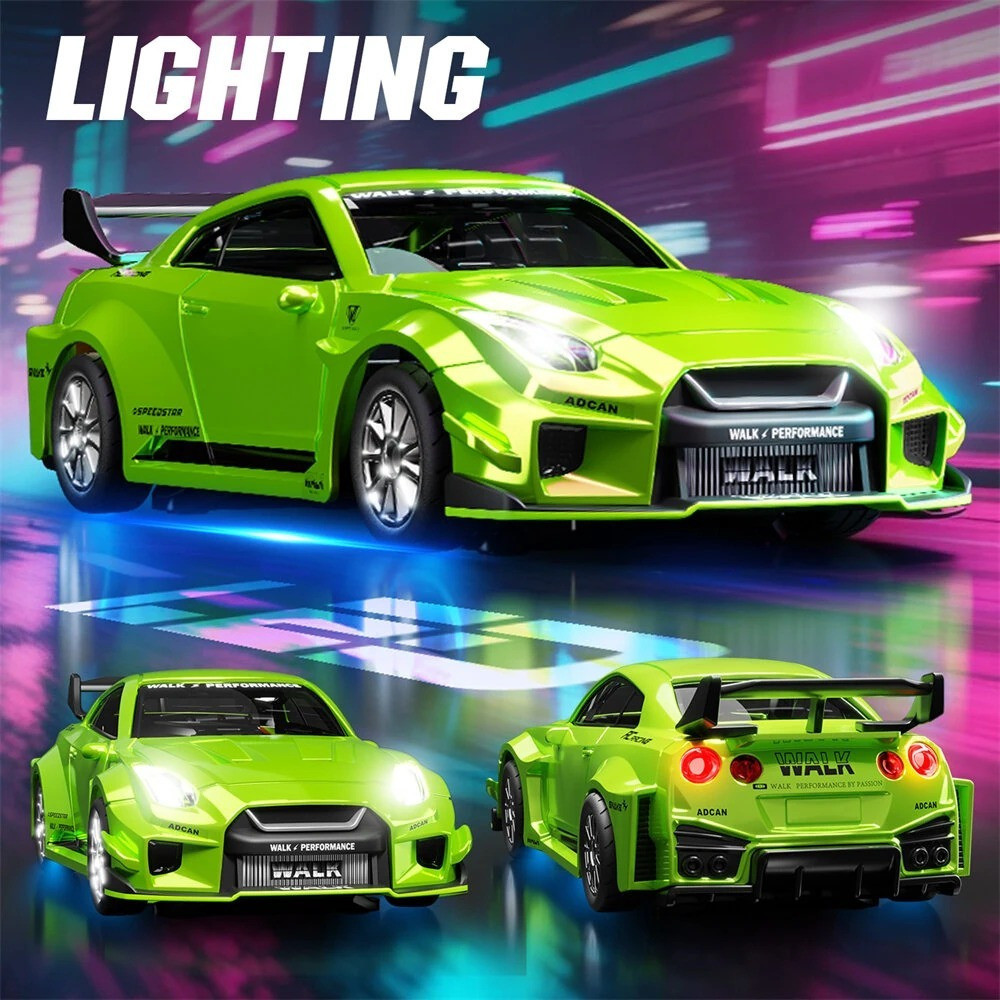 Hstar D43 1/43 2.4G 4WD Drift RC รถ RTR Gyro Mini Full Proportional Alloy Body Shell ไฟ LED รีโมทคอนโทรลความเร็วสูงมอเตอร์ On-Road Racing รุ่น