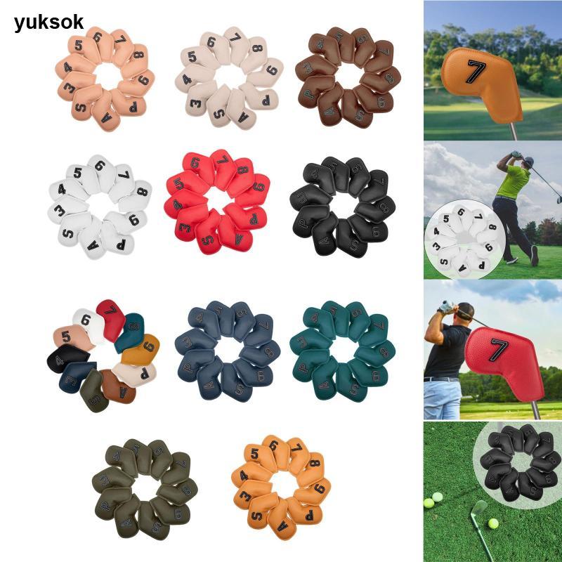 Yuksk Deluxe Golf Iron Headcover Set 20 ชิ้น สำหรับ club 3,4,5,6,7,8,9,A,S,P