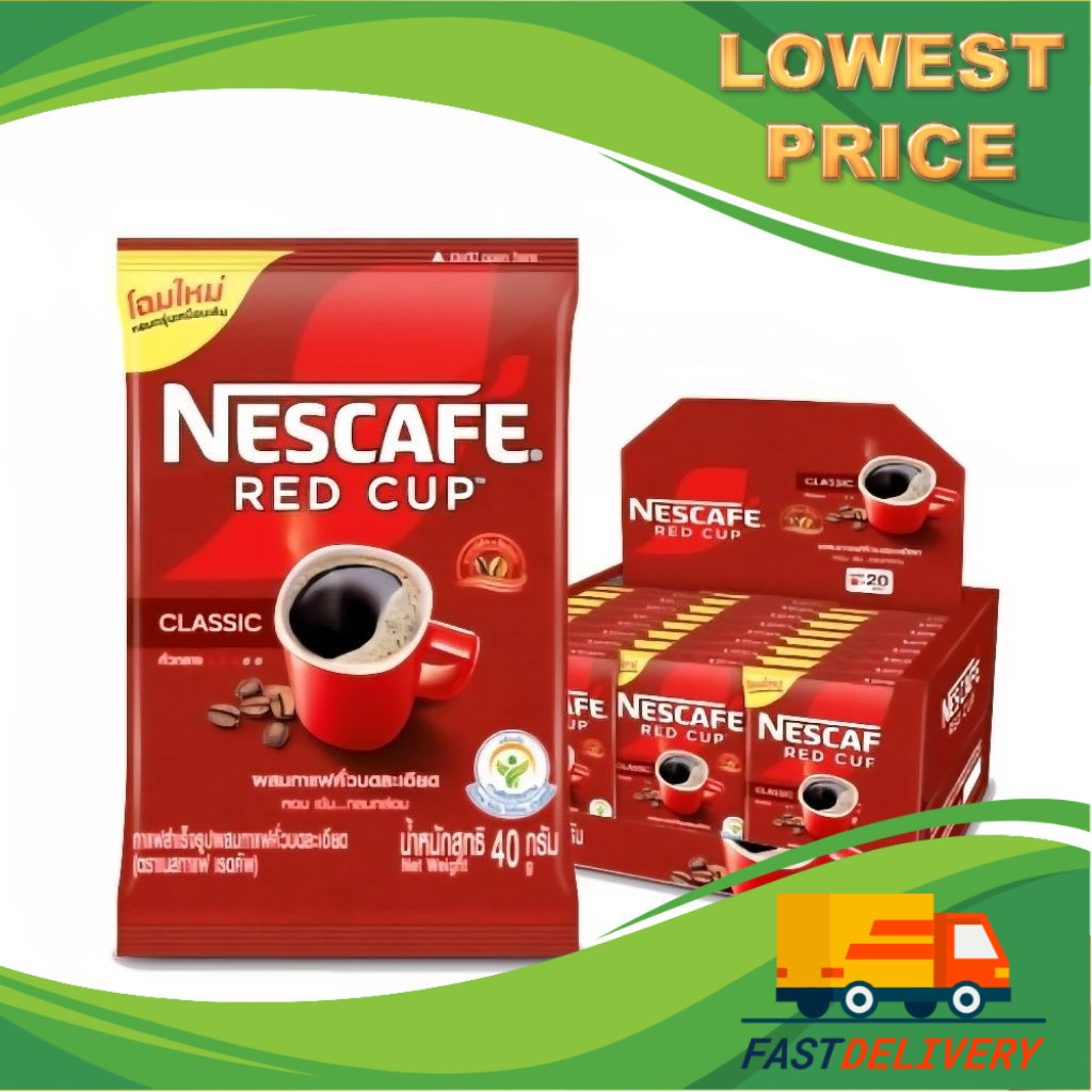 Nescafe​ เนสกาแฟเรดคัพ​ 40 กรัม​ (กล่อง​24​ ซอง)