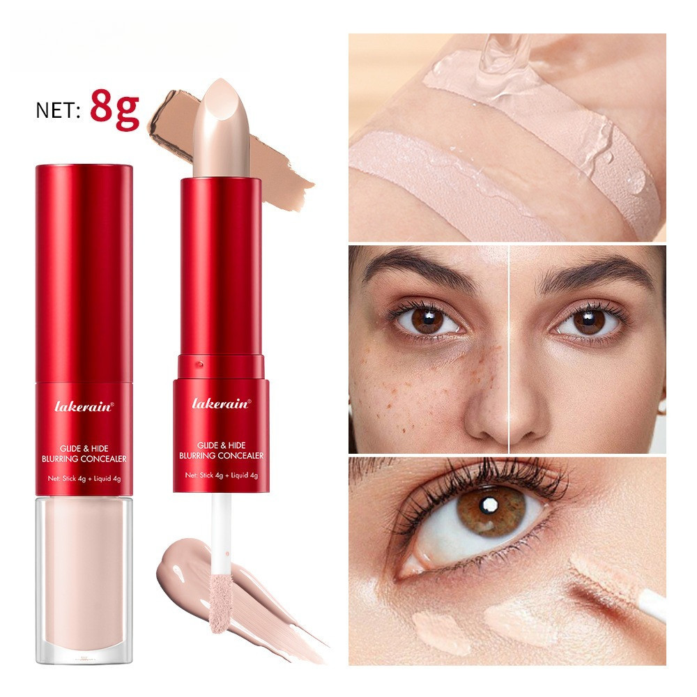 2-in-1 Dual-Ended คอนซีลเลอร์ 4g Stick + 4g Liquid Blurring คอนซีลเลอร์ Natural Matte Oil Control ติ