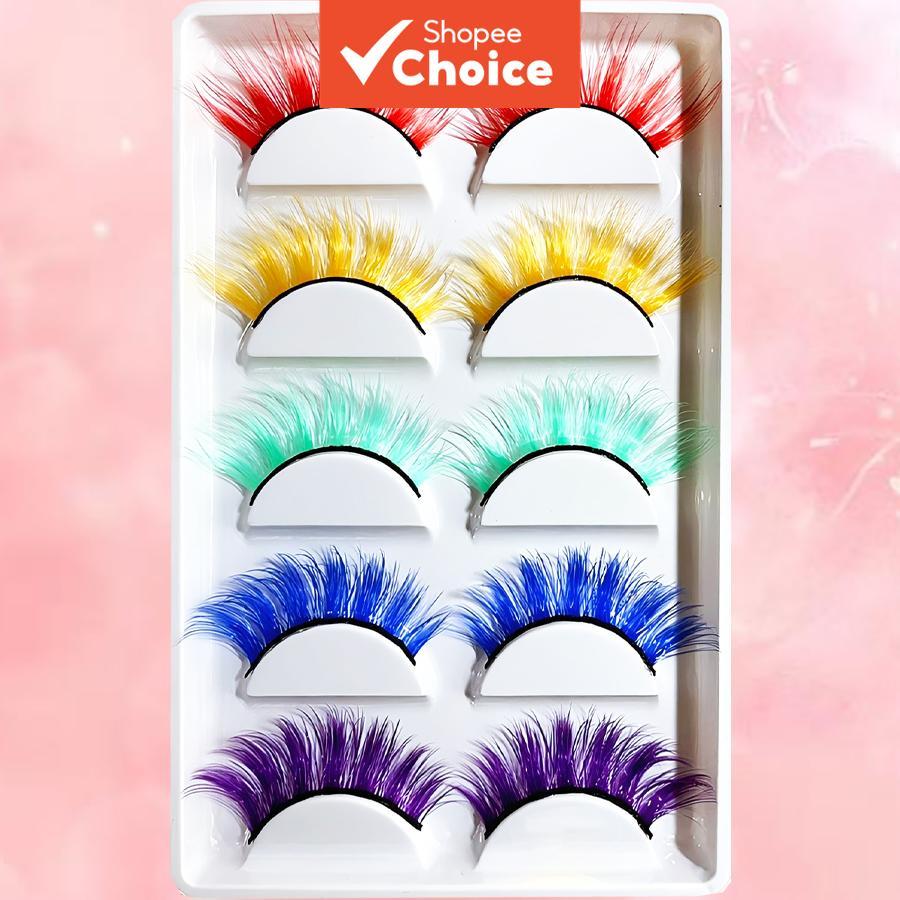 การผสมผสานขนตาสี 3 มิติ 5 คู่ - รวมสไตล์ธรรมชาติและโอ้อวด, D-Roll นุ่มหลายสีให้เลือก, การประชุมทุกคว