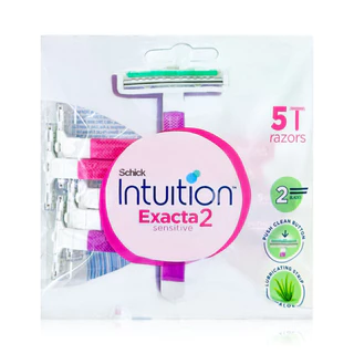 Schick Intuition Exacta 2 System Sensitive Razor 5pcs ชิค มีดโกนรุ่นแพ็ค 5 ชิ้น.