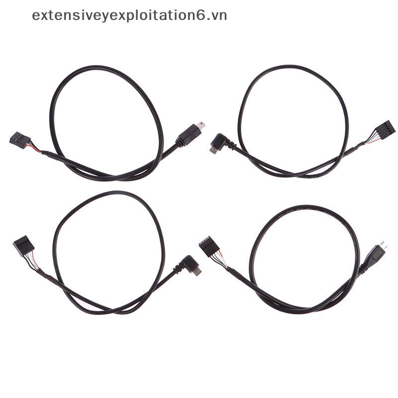 เมนบอร์ดขยาย PC 9P To Micro USB To DuPont 2.54mm 5Pin DuPont USB To Micro USB Data Cord อลูมิเนียมฟอ