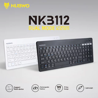 NUBWO NK35 คีย์บอร์ดมินิแบบบาง 78 ปุ่ม เสียงเงียบ Wired Mini USB Keyboard ขนาดพกพา สำหรับคอมและสมาร์ททีวี ประกัน 1 ปี