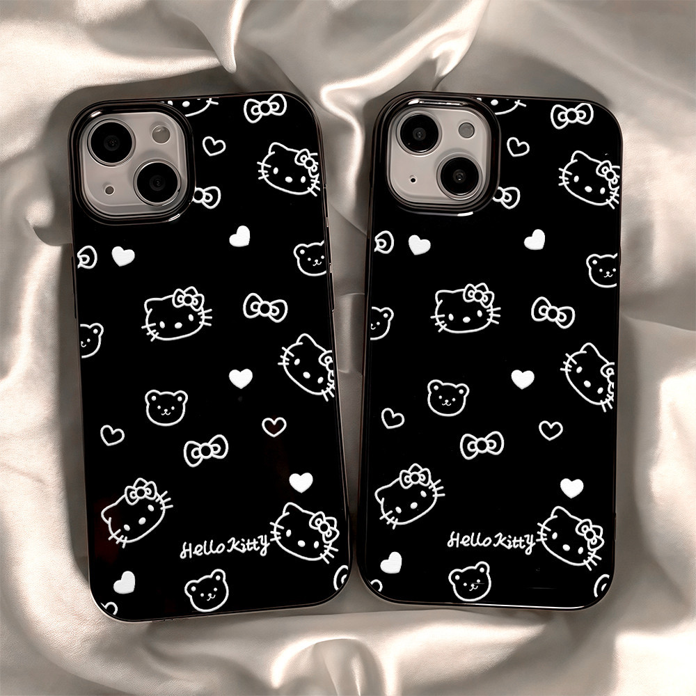 For IPhone 17 15 11 13 12 16 14 Pro Max XR XS X Max 8 7 Plus SE เปลือกอ่อน เรียบง่าย Case เต็มหน้าจอด้วยแมว เคสไอโฟน13