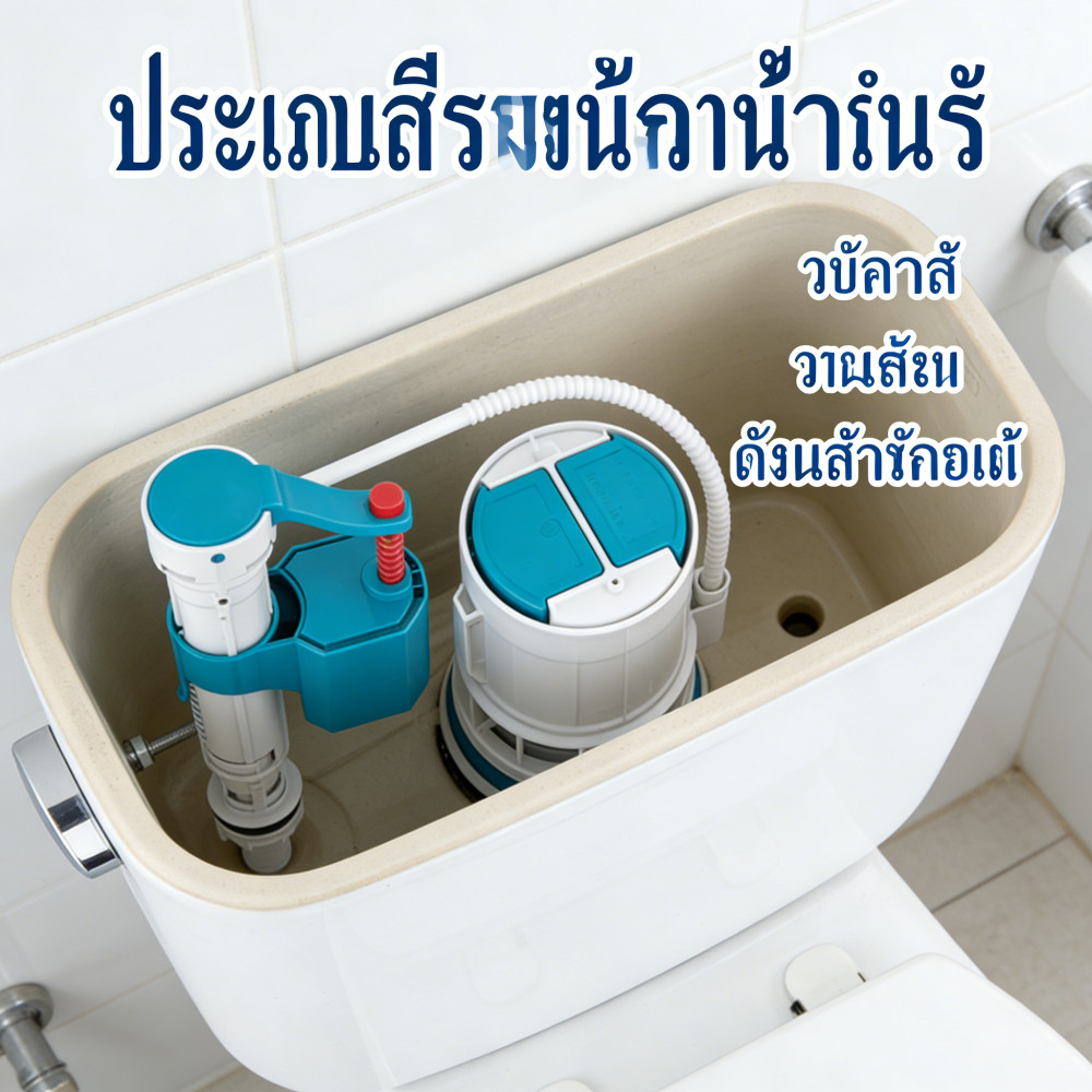 ลูกลอยชักโครก หุน 4 ทนทาน ใช้ได้ทุกยี่ห้อ ❌ก้านหัก ❌สนิม 50% ✅เติมน้ำ