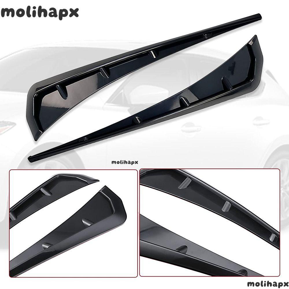 MOLIH 2 ชิ้นรถ Fender ช่องระบายอากาศด้านข้างอุปกรณ์เสริมภายนอกอัตโนมัติตกแต่ง Universal สปอยเลอร์สีดํา