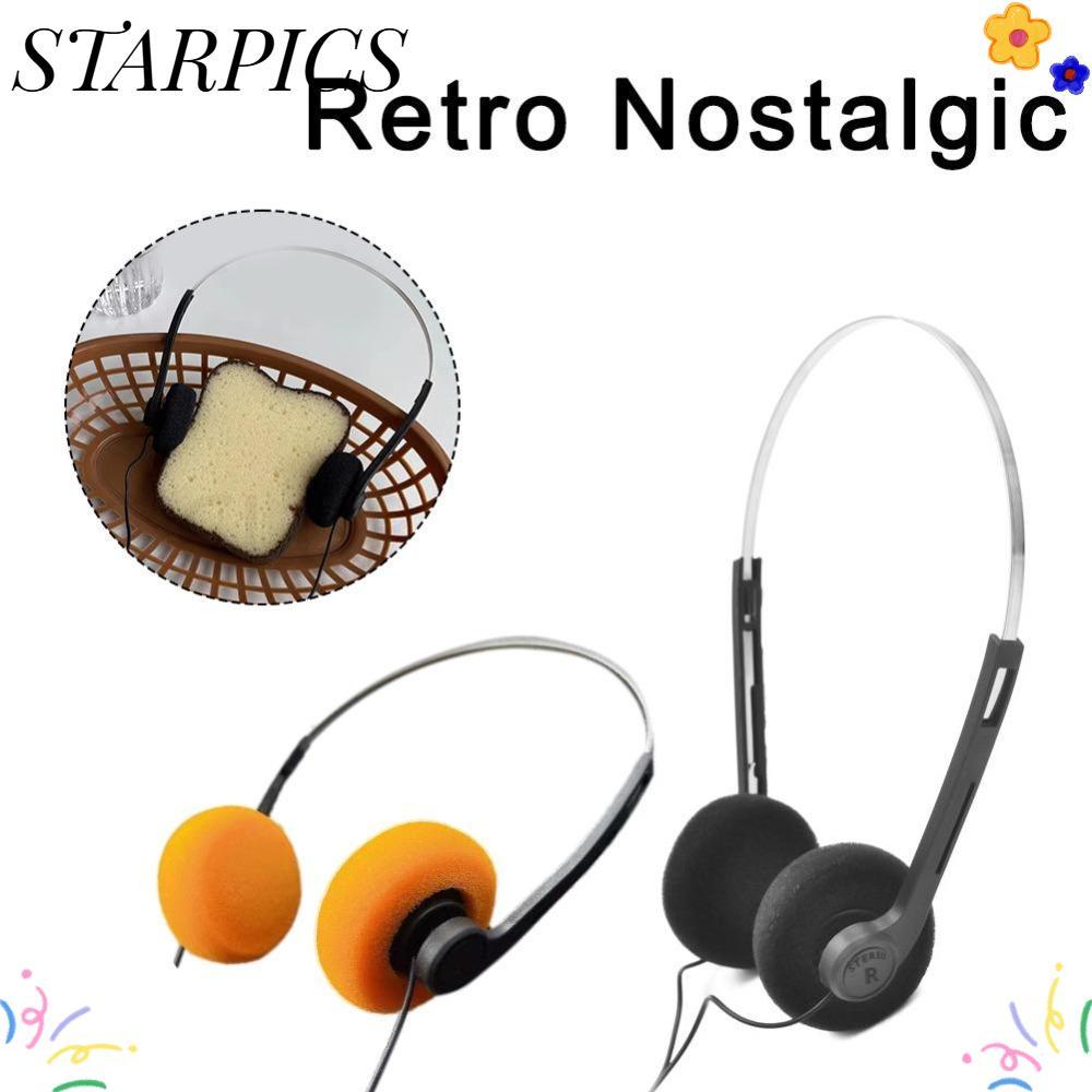 STARPICS Classic Vintage-80s Headphones, Wired Adjustable Wired Small Headphones, Sports Portable AB