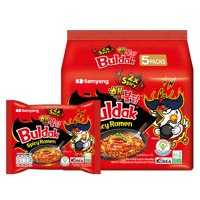 ซัมยัง ราเม็งแห้ง รสไก่เผ็ดคูณสอง 140 ก. x 5 (SAMYANG Ramen Hot Chicken Extreme 140 g x 5)