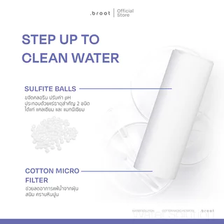 Broot Water Solution Filter 90g + [Free! Filter For Water Solution Filter 90g] ฟิลเตอร์กรองน้ำ 2 ขั้นตอน.