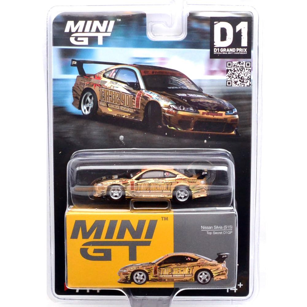 MINI GT 1:64 Scale MiJo TOYS - NISSAN SILVIA (S15) TOP SECRET D1 GP - GOLD American MiJo Toys Limite