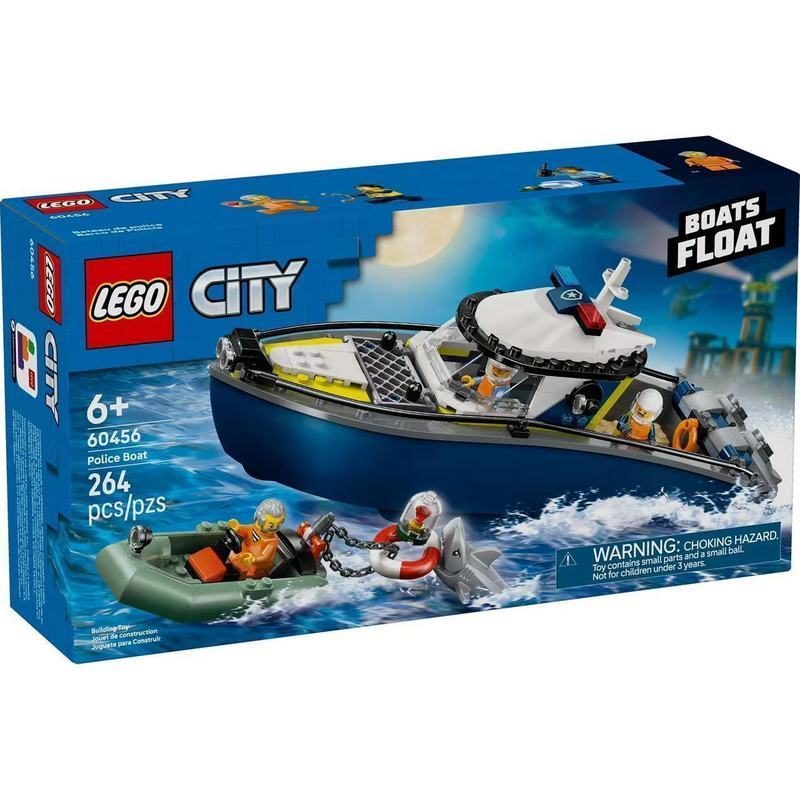 [LEGO] LEGO Building Blocks 60456 ตํารวจตระเวนเรือ Chase City Series ประกอบของเล่น