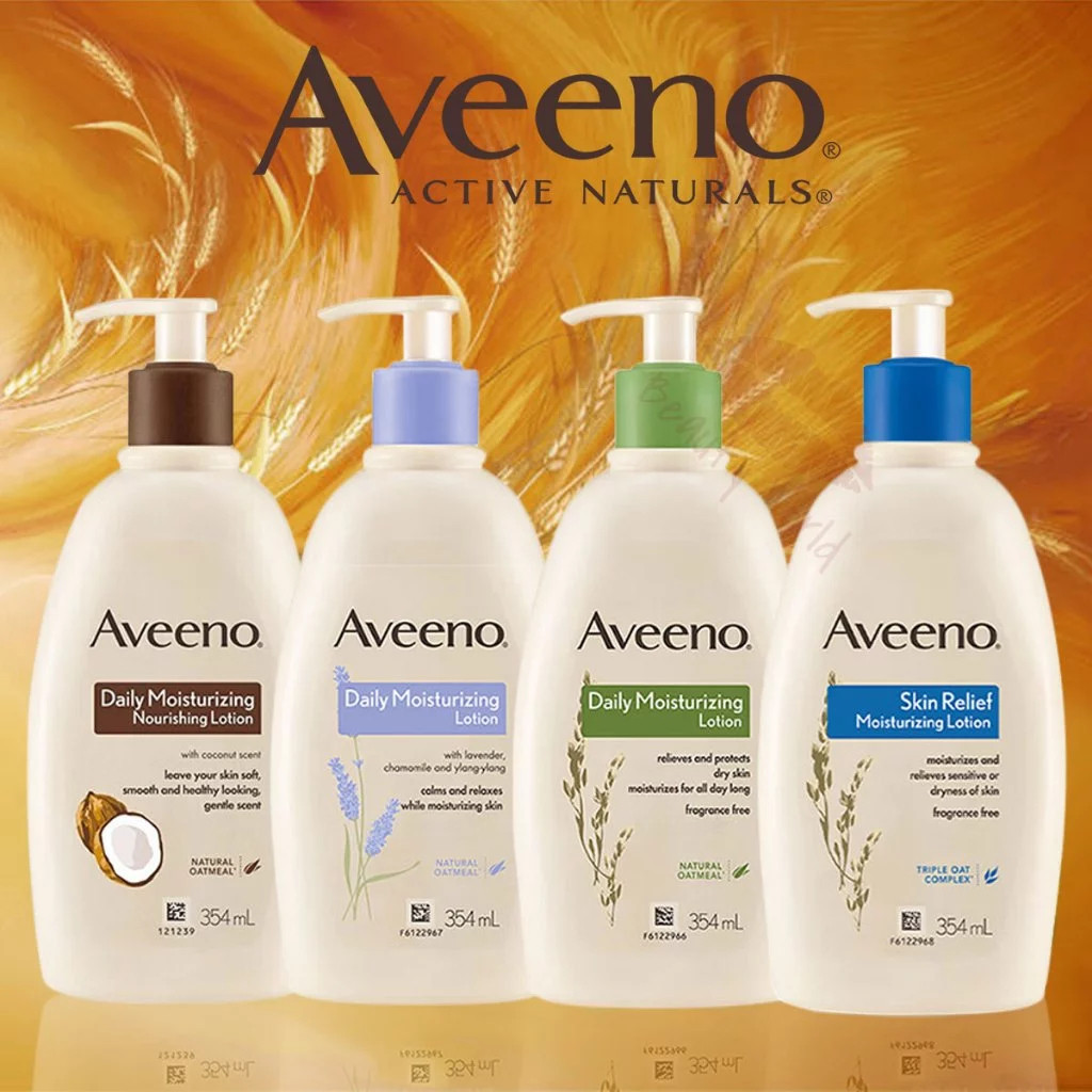 AVEENO อาวีโน่ สกิน รีลีฟ มอยส์เจอร์ไรซิ่ง โลชั่น / เดลี่ มอยส์เจอร์ไรซิ่ง โลชั่น / Energizing / Soothing & Calming 354 มล.Avino Lotion